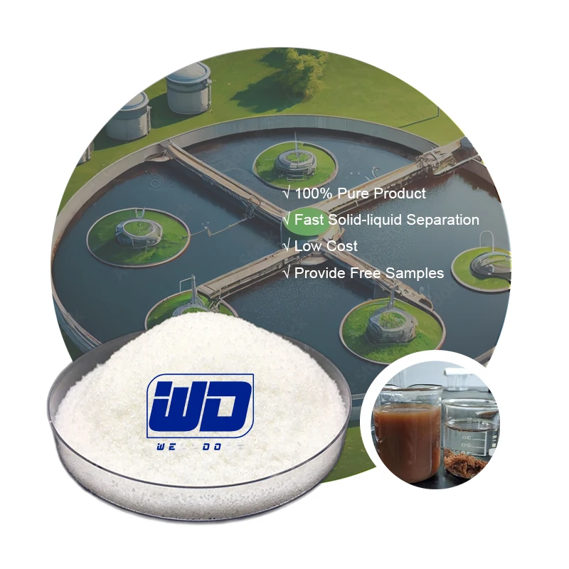 WELLDONE Hot Sell Polyacrylamide Pam Cationic Polyelectrolyte Flocculant Waste Water Treatment Chemical Anionic