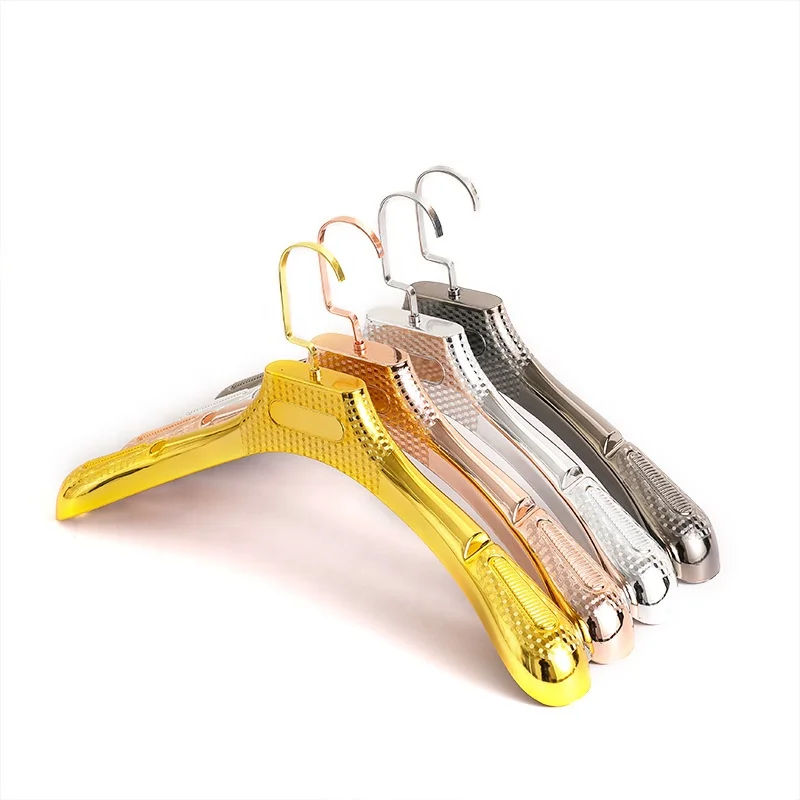 Plastic Hangers Coats Large Shoulder for Clothes Heavy Wight Plastic Hangers Yellow Golden Color