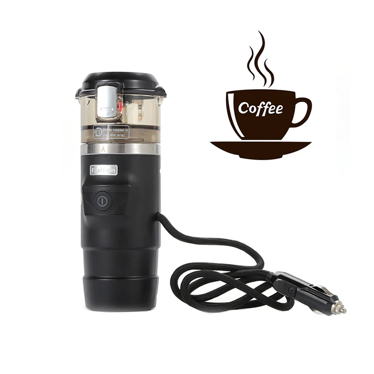 Outdoor 12V Fully Automatic Portable Capsule Car Moka Pot Heating Portable Coffee Machine