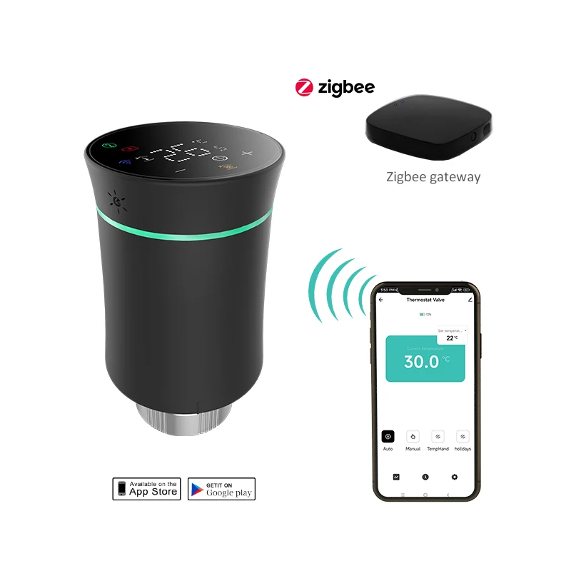 Smart Zigbee Programmable Digital Display Wireless Heating Room Radiator Hot Thermostat Thermostatic Valve Faucet