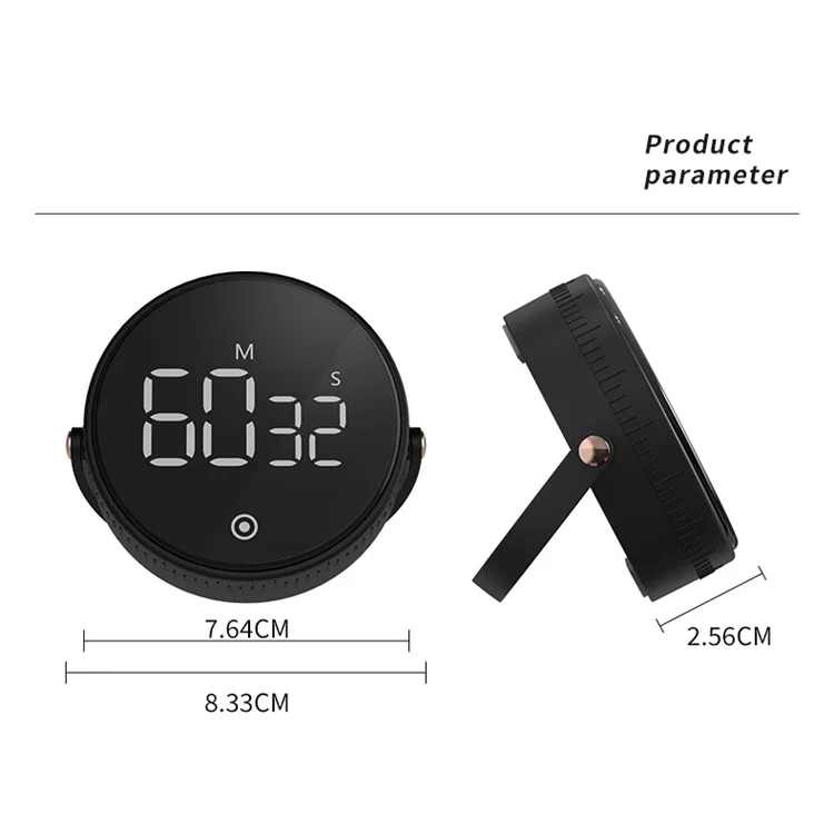 Electronic Digital Timer with Big LCD Display and Strong Magnetic Back Minute Second Count Up and Countdown