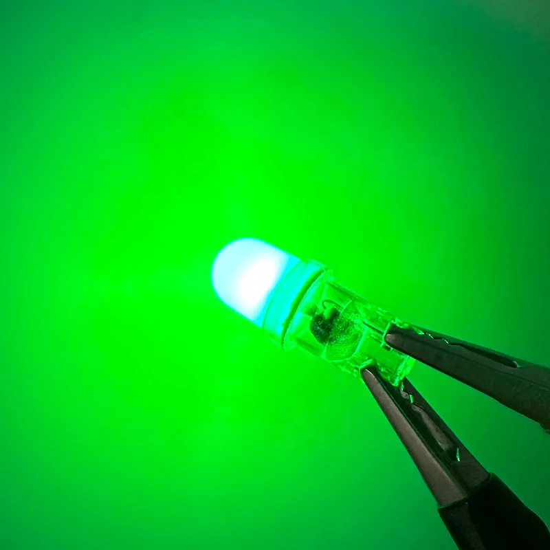 autodragons OEM Transparent Socket AC 6.3V Anti Ghosting Green 1 Led Frosted lens 194 #555 T10 wedge Pinball Led Lights