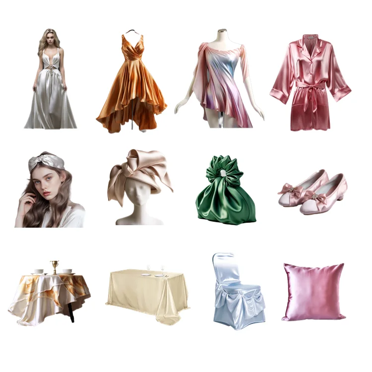 Polyester Silk Elastic Woven Digital Printed Silk Floral Stretch Shiny Satin Spandex Fabric