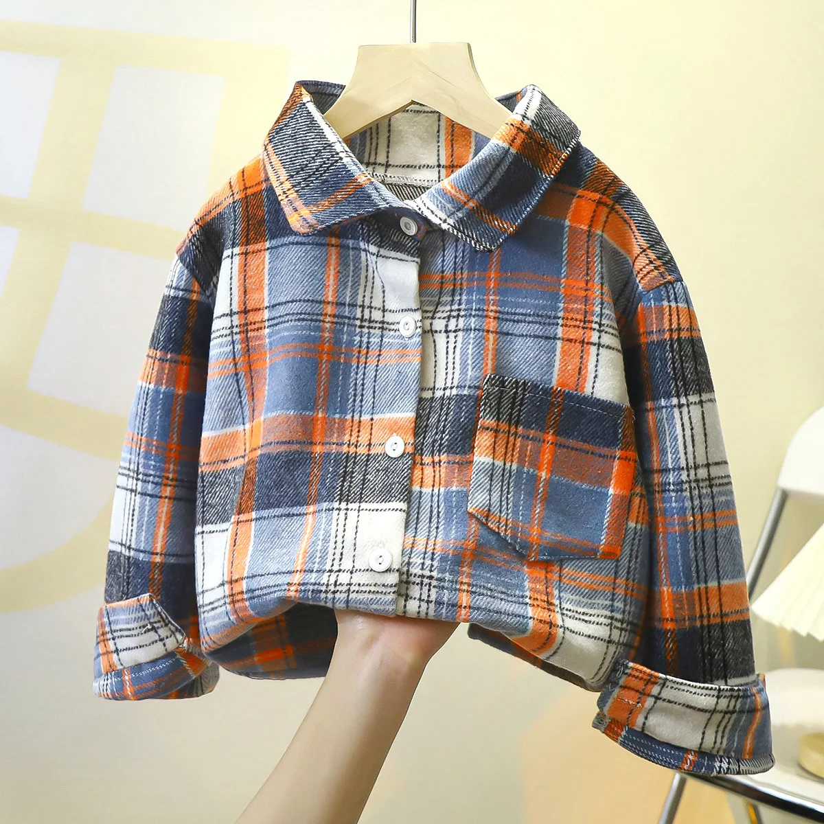 Wholesale Kids Shirts&Blouses Quality Long Sleeve School Children Boy Plaid Shirt for Spring Autumn