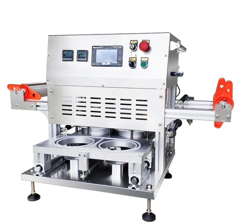 1 out of 2/3/4/8 cups come out automatic commercial bubble tea cup sealer tray sealing machine