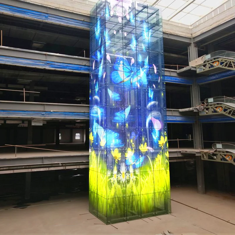 Windows Curtain Clear Large Advertising Video Wall P7.8 P10 P15 Transparent Led Screen For Architectural Glass Exterior Walls