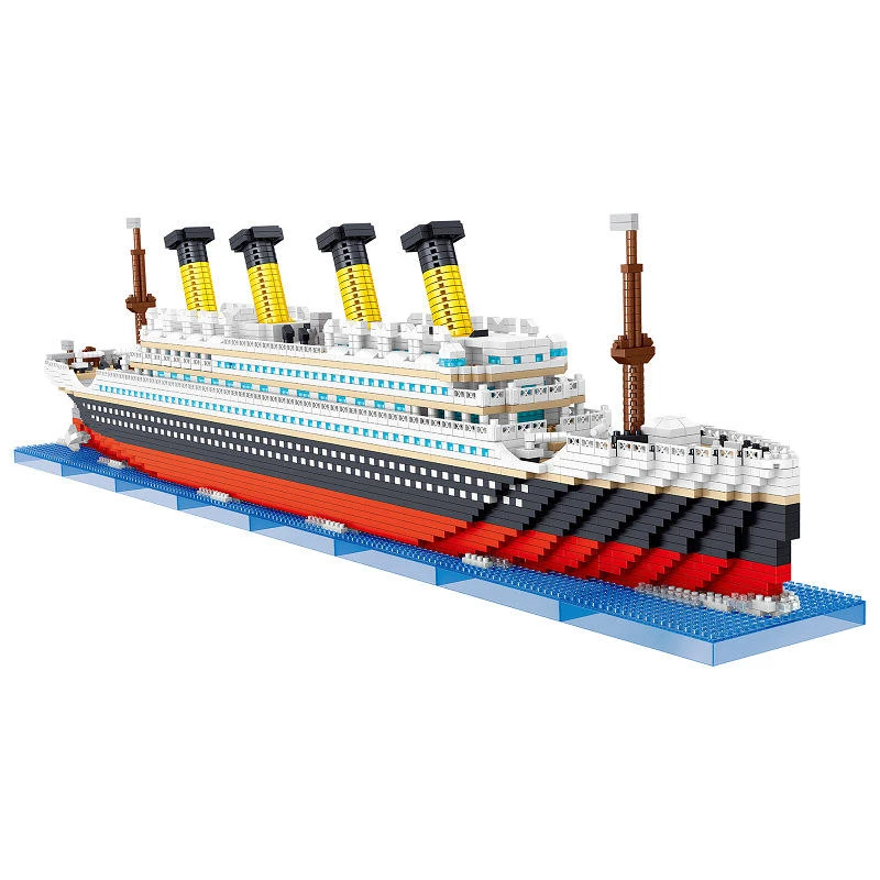 Titanic Model Blocks Small Particles Assemble Ship Toy Set High Quality Building As Gift