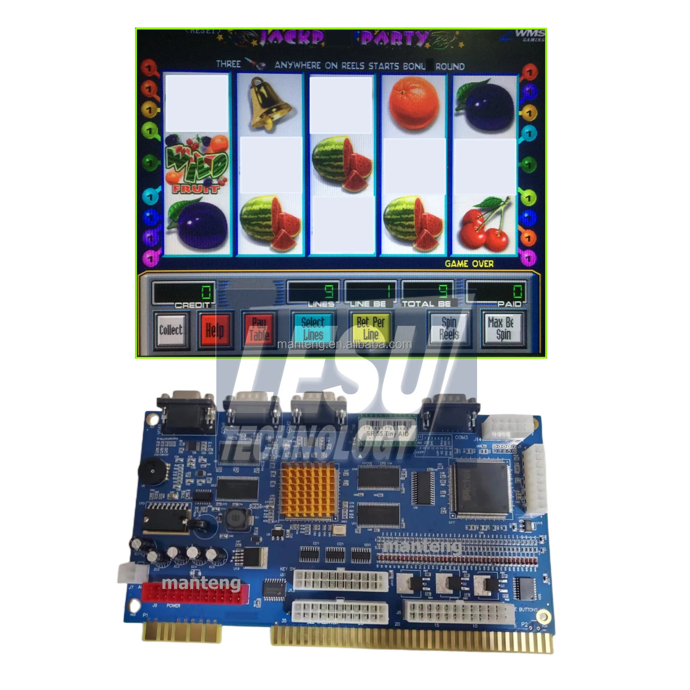 wms 550 fireball life of luxury game board life of luxury machine with good percentage 72%