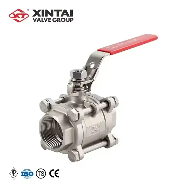 XINTAI Q11F-1000WOG 1 дюйм нержавеющая сталь CF8 три штуки резьбовой шаровой клапан