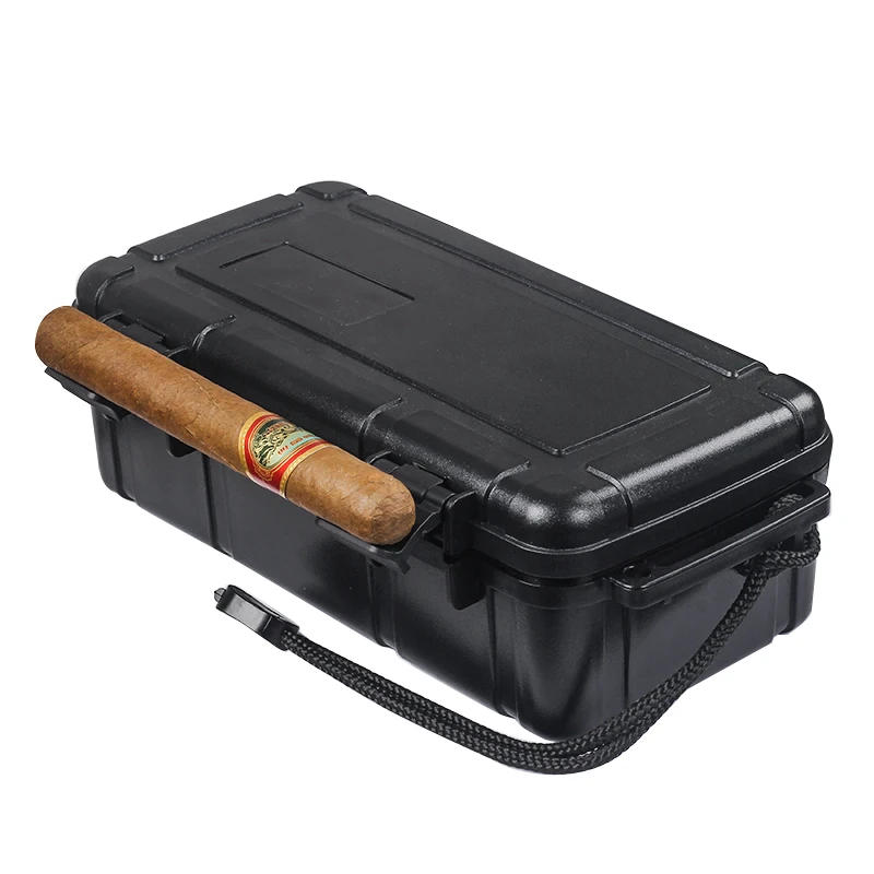 Cigar Case Wholesale Smoking Accessories 5/10/15 Cigars ABS Plastic Portable Travel Cigar Humidor Storage Box Case