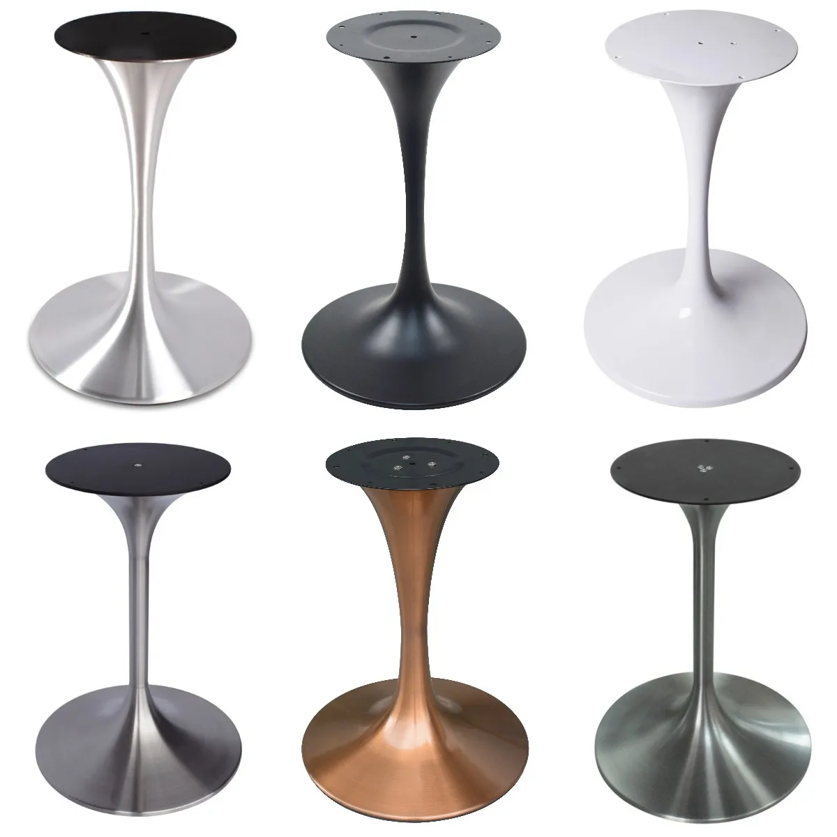 Trumpet Table Foot Legs Tulip Table Base Contemporary Furniture Leg Stainless Steel/iron Dining Metal Custom Iron OEM Restaurant