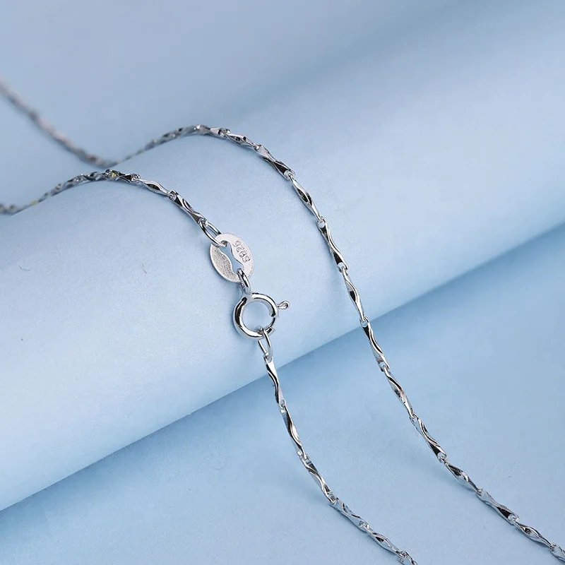 latest style beautiful and fashion 925 Sterling Silver men and women heavy duty chain saw silver ingot chain necklace in stock