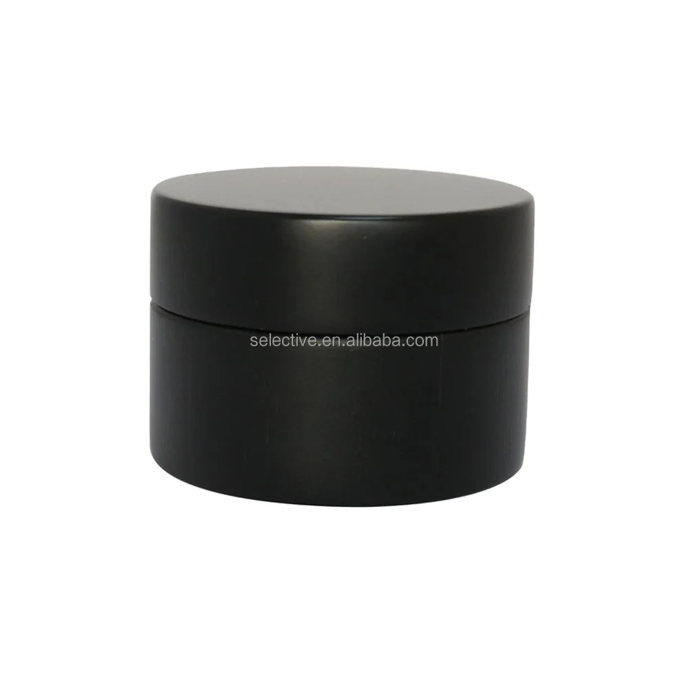 50g wooden packaging empty inner pp matte black cosmetic bamboo cream jars