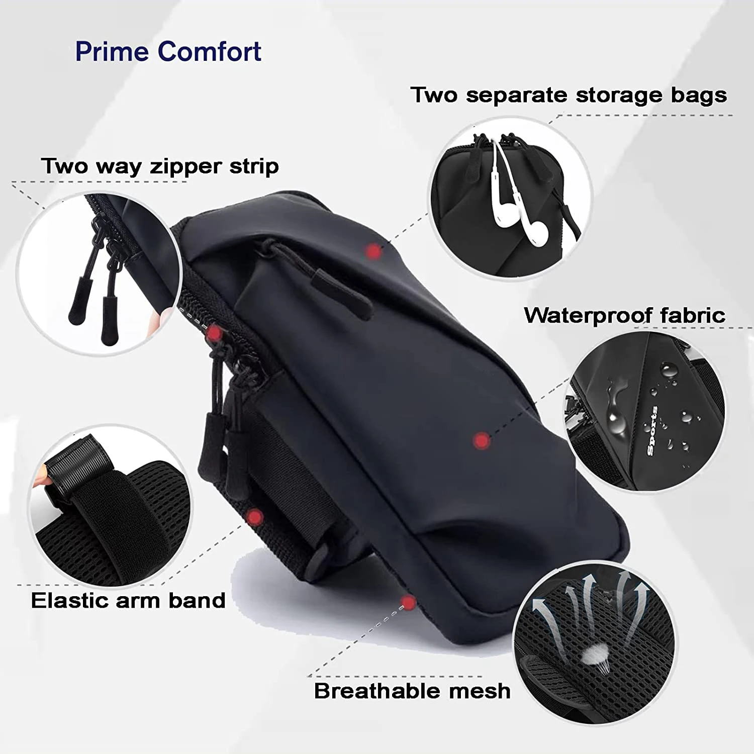 Prime portable Running Walking Hiking Biking Shoulder Holsters Bag running Phone Holder Arm Bands small crossbody bag
