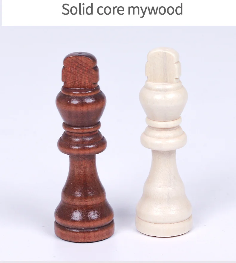 2 2.5 3 Inch King Figures Chess Game Pawns Figurine Pieces Set Replacement  Wooden Chess Pieces