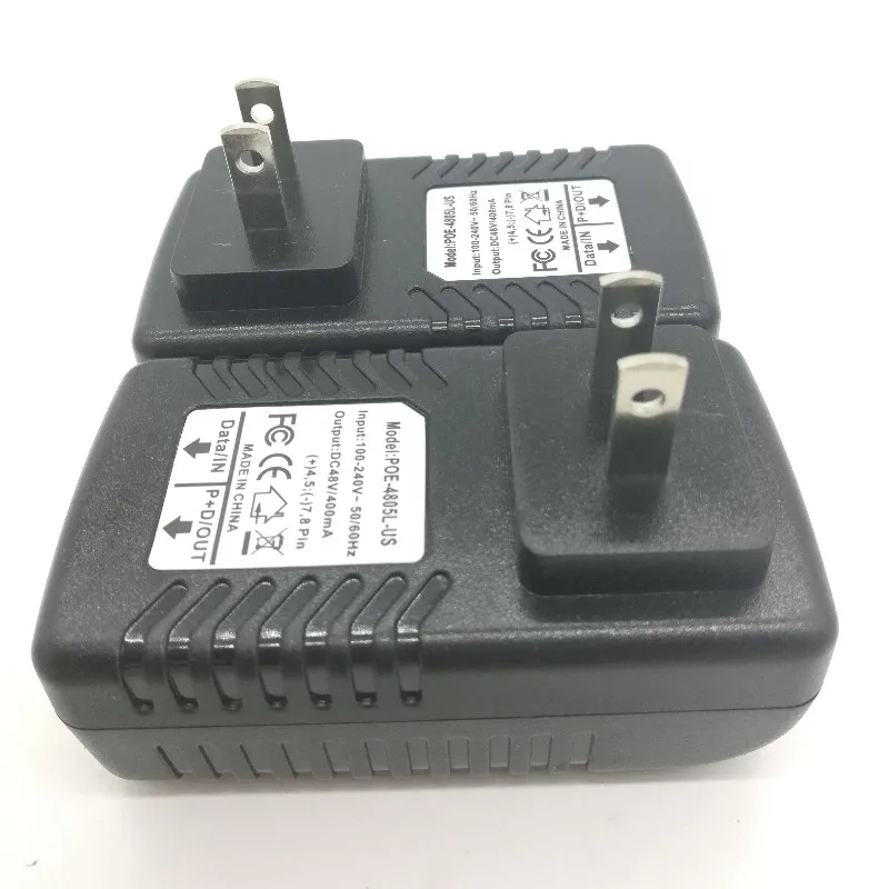 BlueRaven POE4805 US Passive 48V 0.5A High Working Efficiency Of 100-240VAC Rated Voltage Input PoE Injector With High Quality