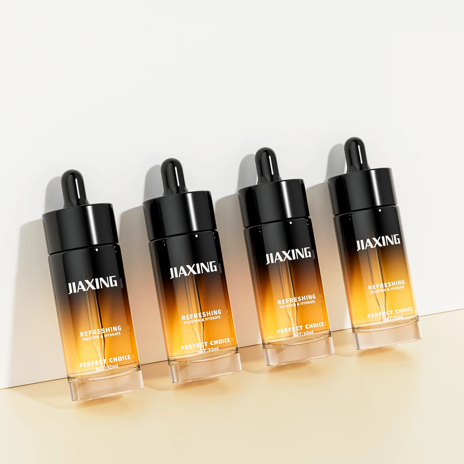 large circle rose gold fine oil bottle 1 oz skin care eye essence oil bottle dropper bottle 50 ml with packaging box