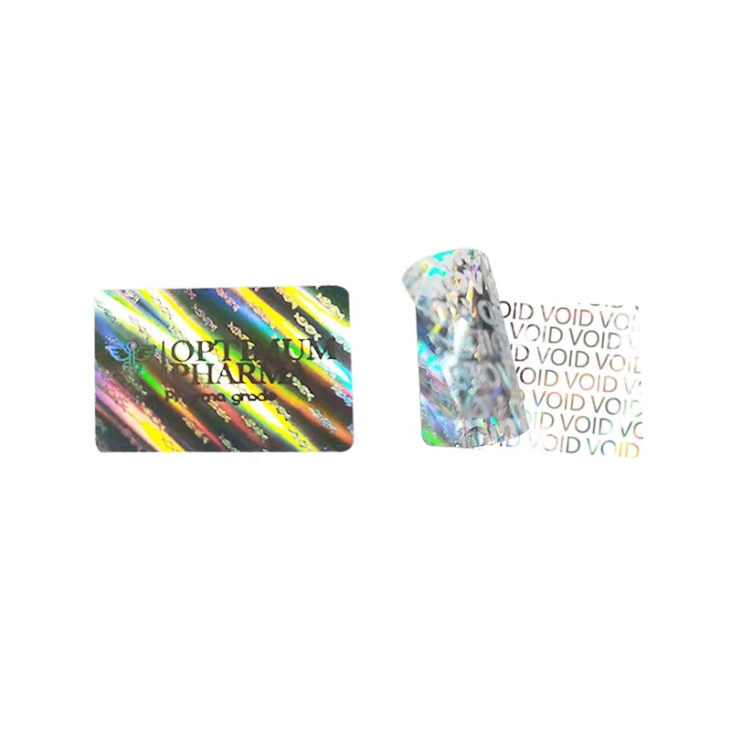 Gold/Silver/Red/Black Laser Holographic Secured Hologram Sticker Label