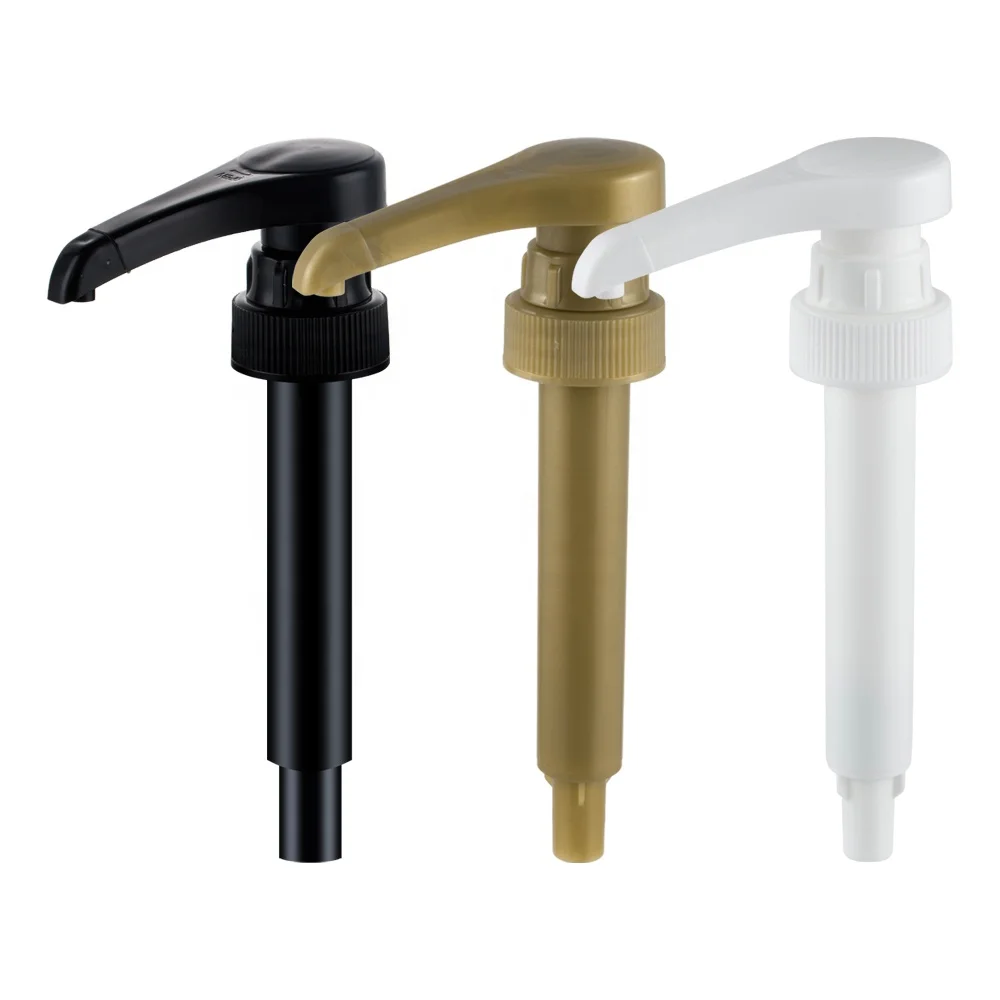 Longan Factory Food Dispenser Pump Plastic Dispenser Syrup Bottle Pump For Syrup Juice Bottle Dispenser Pump