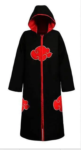 Japan anime cosplay jacket uchiha trench comics akatsuki ninj akatsuki costume windbreaker cape narut0 cloak for adults kids