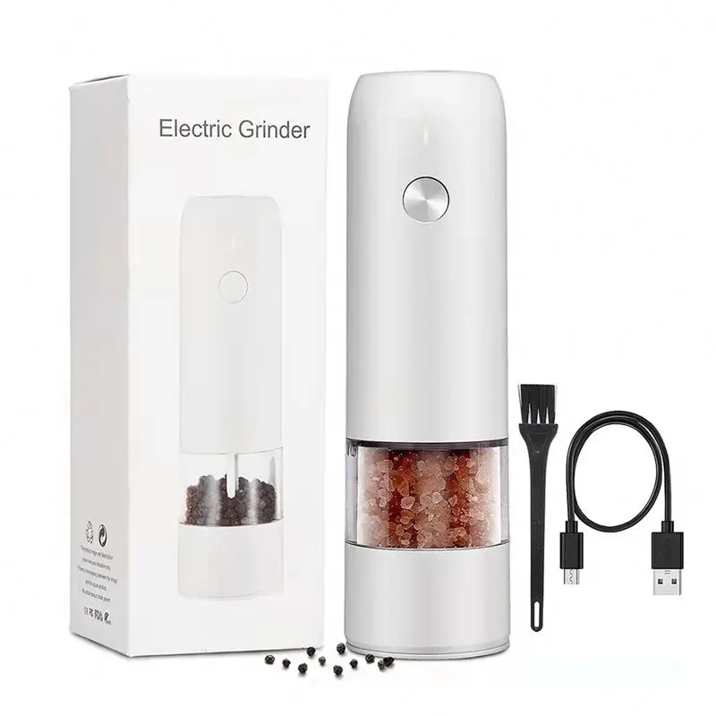 Nice Quality Portable Electric Salt Spice Mill, Automatic Round Battery Operated Pepper Grinder