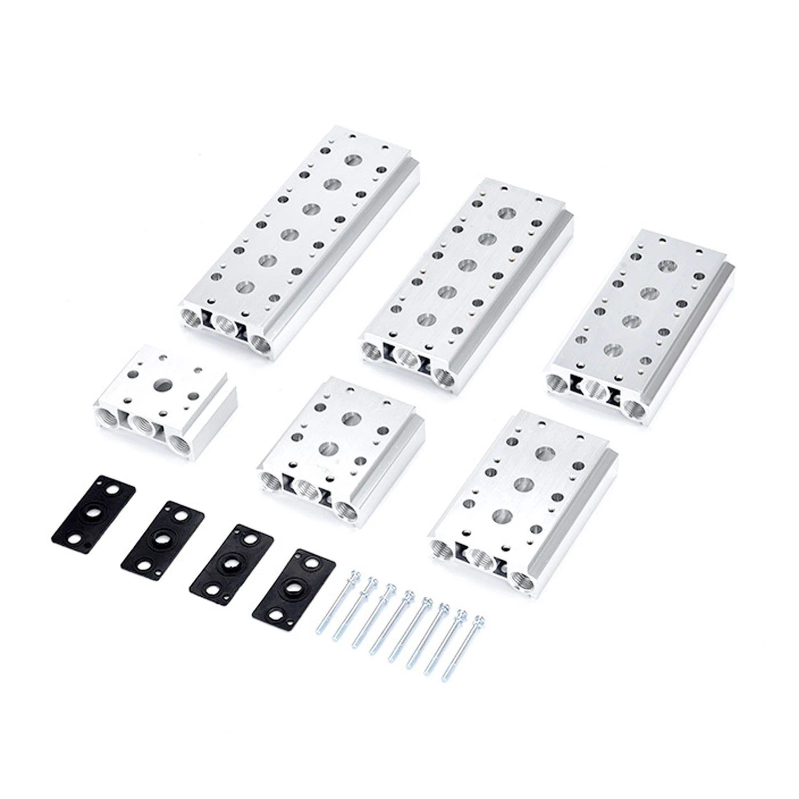 pneumatic directional solenoid group 2 3 4 5 6 8 10 12 valves 1/8 1/4 3/8 1/2 inch 3 way 5 way solenoid valve manifold base