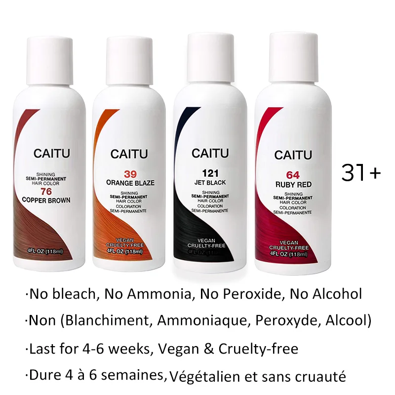 Wholesale Crimson Red Color semi permanent hair color dye for dark hair without bleaching