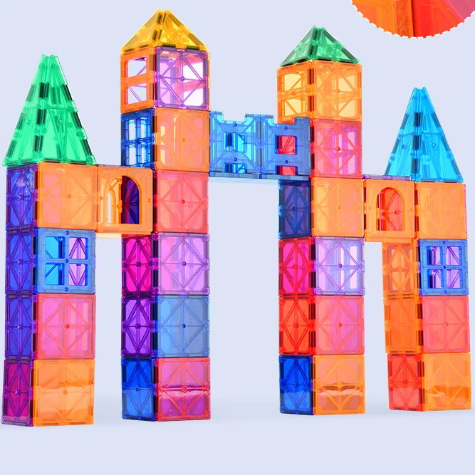 
factory outlet Kid Gift 15pcs Magnetic Construction Blocks Toy Educational Kids Games Plastic Magnetic Tiles 