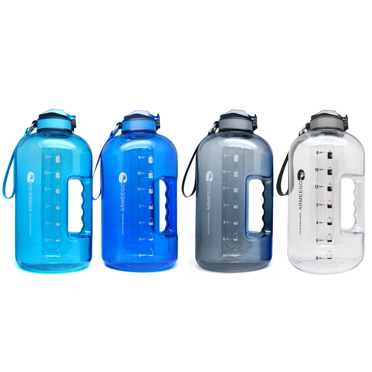 1 Gallon BPA Free Body Building Custom Logo Gym Protein Shaker Water Bottle