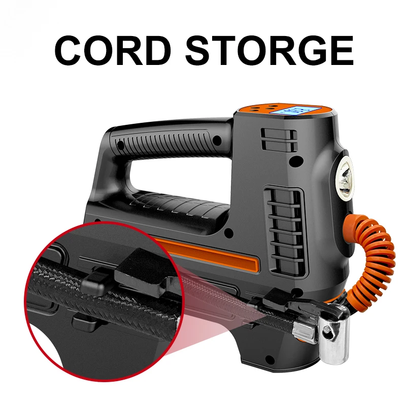 Dc 12V Portable Air Compressor Car Tire Pump, Car Tire inflator, Auto Tire Pump with Led Light