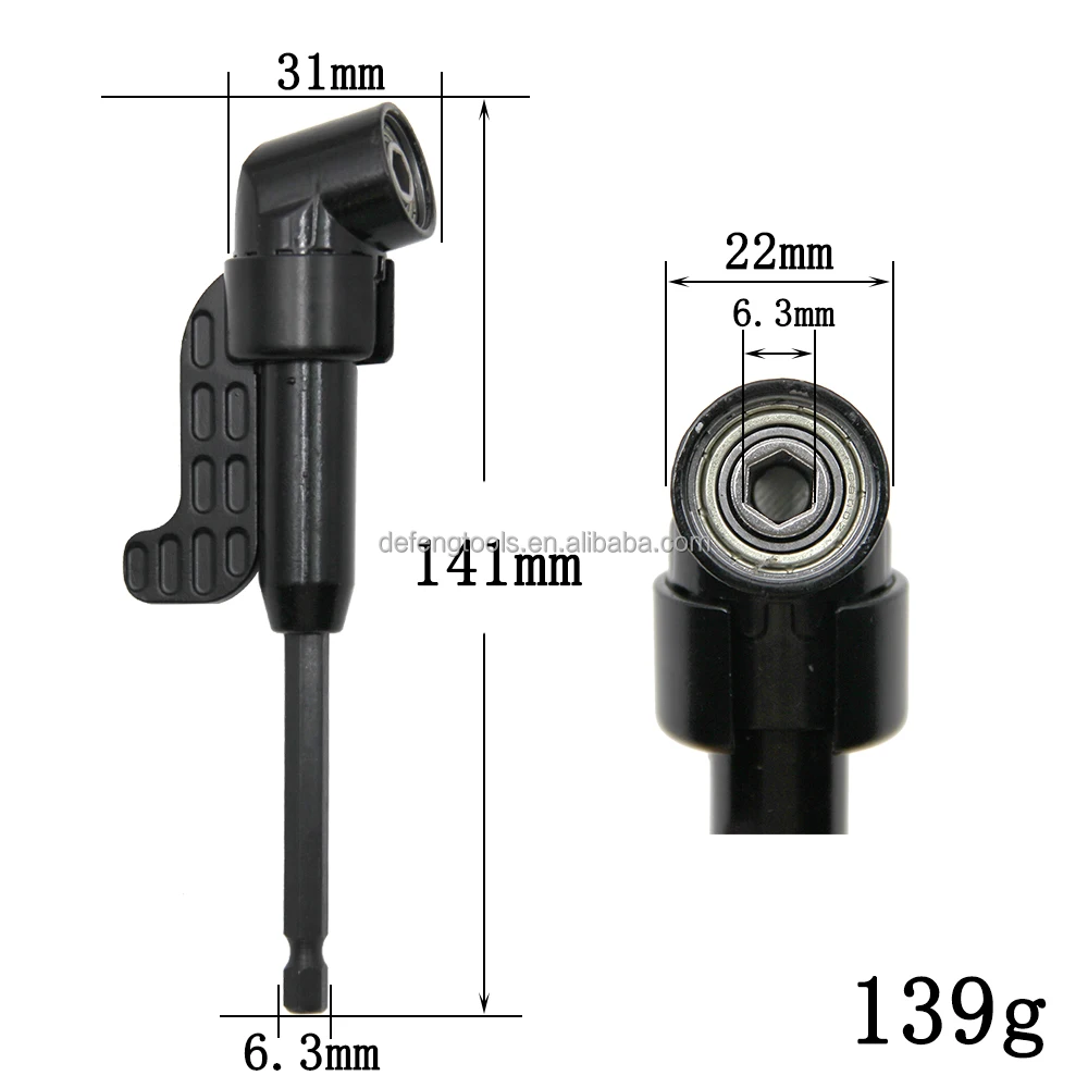 1/4 inch 105 degree turning screwdriver with handle joint sleeve hexagon shank corner universal extension joint tool