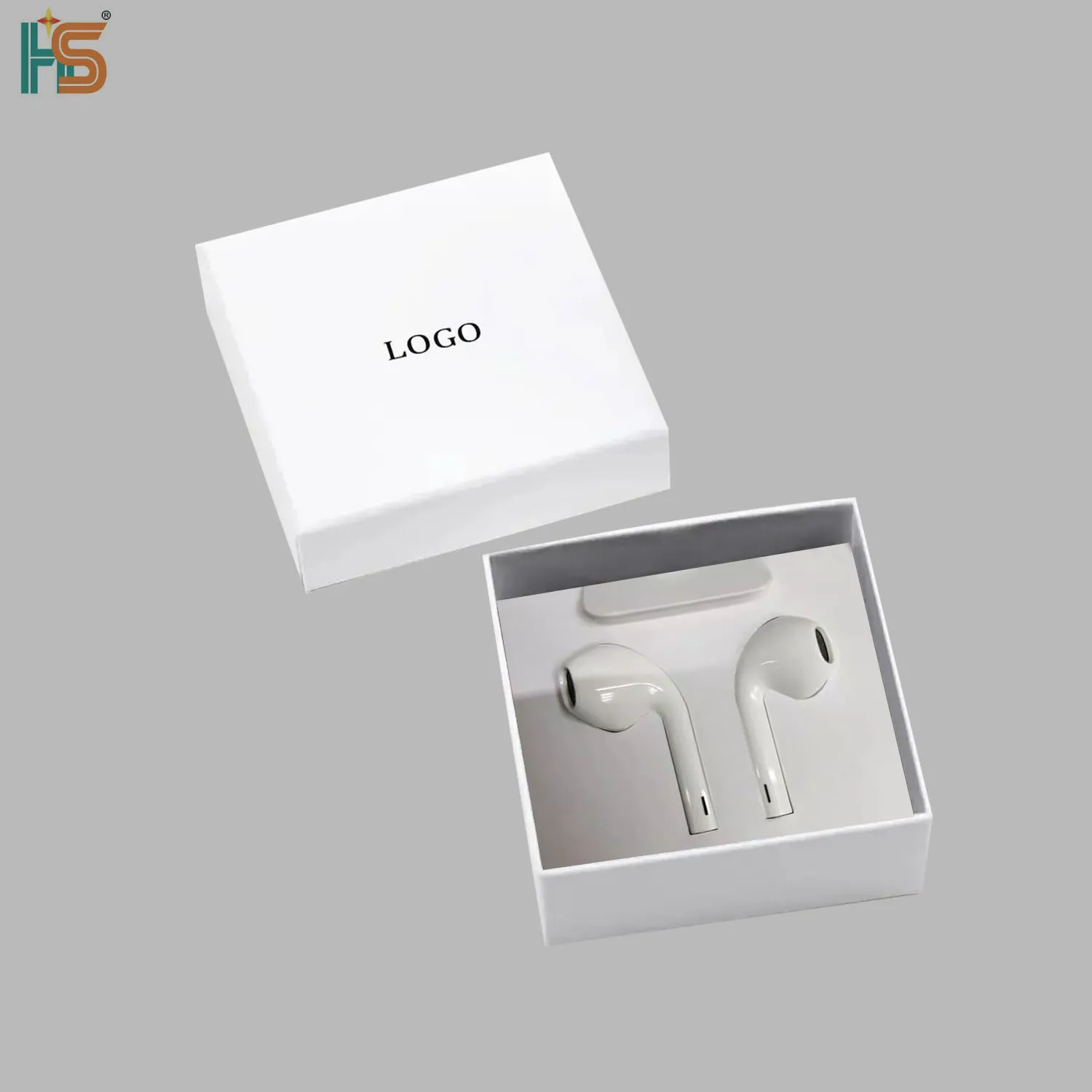 Luxury Rigid Gift Box Custom Foam Insert Bluetooth Earphone Packaging Box