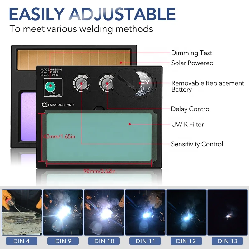 TRQ Arc Welder Industrial Work Protection Welding Helmet Automatic Lights Out Powered Air Purifying Respirator