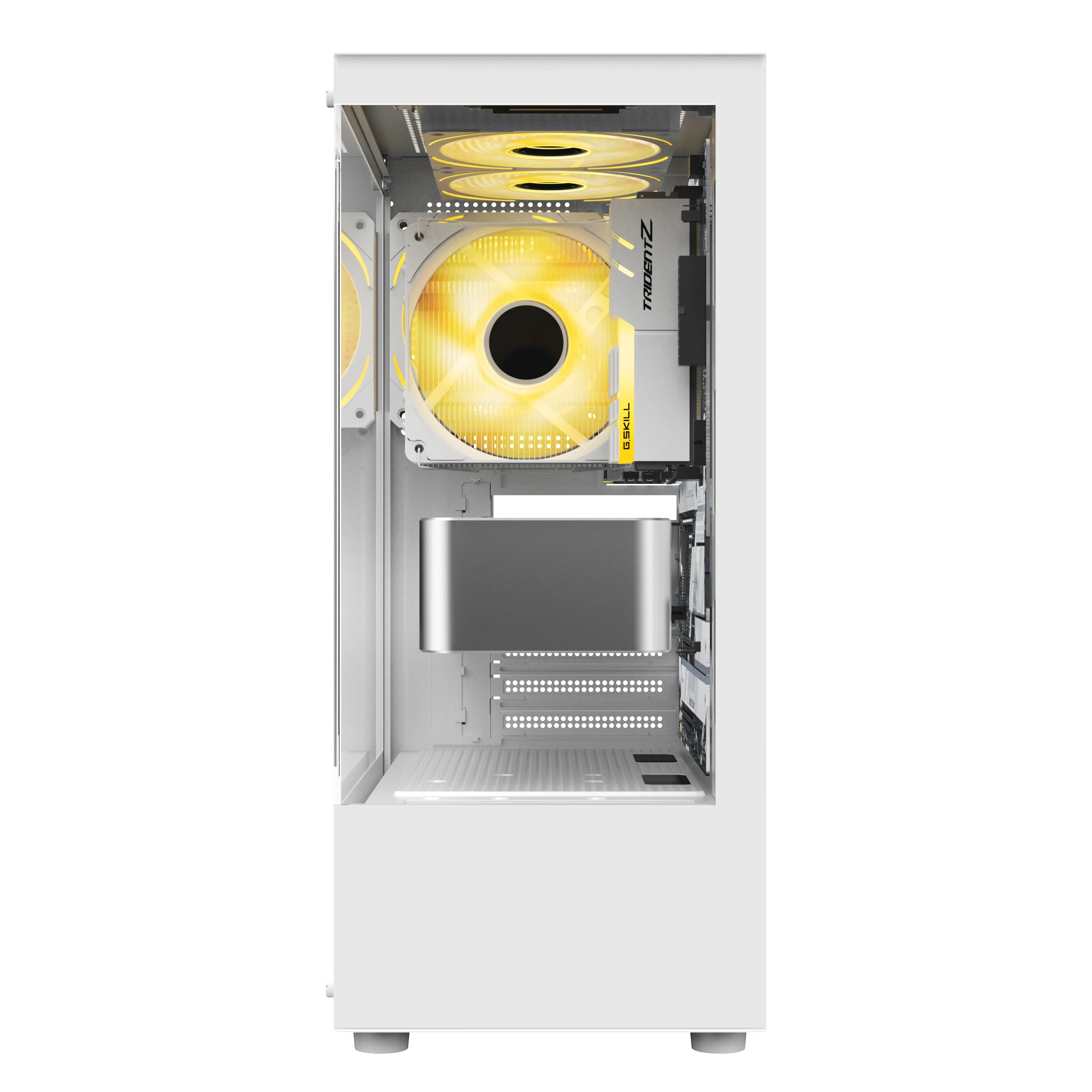 Direct factory  price full-view ATX computer gaming case double side tempered glass PC customized case