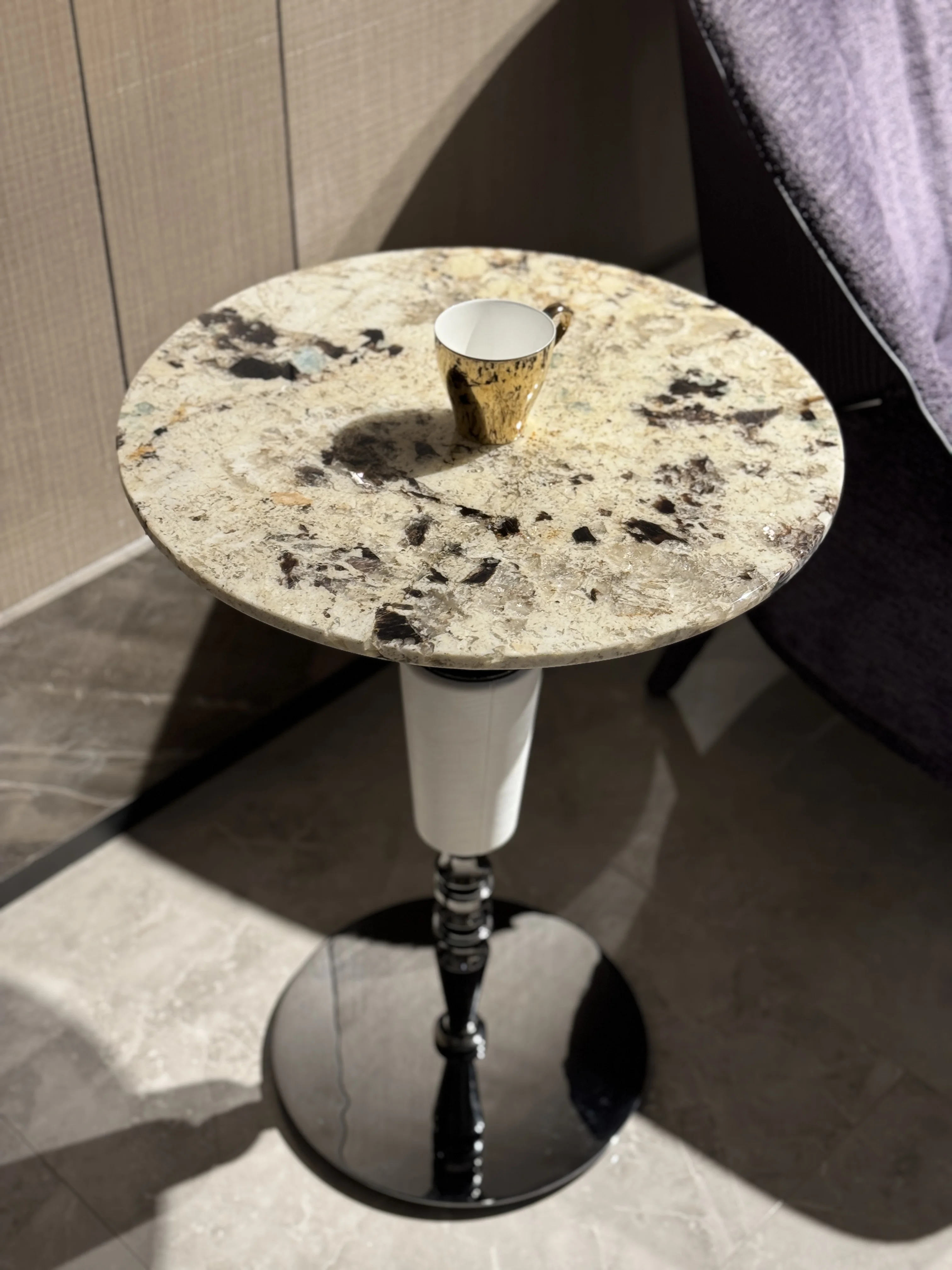 Creative Light Luxury Classical Coffee Table Pandora Natural Marble round Corner for Living Room Sofa Side Several