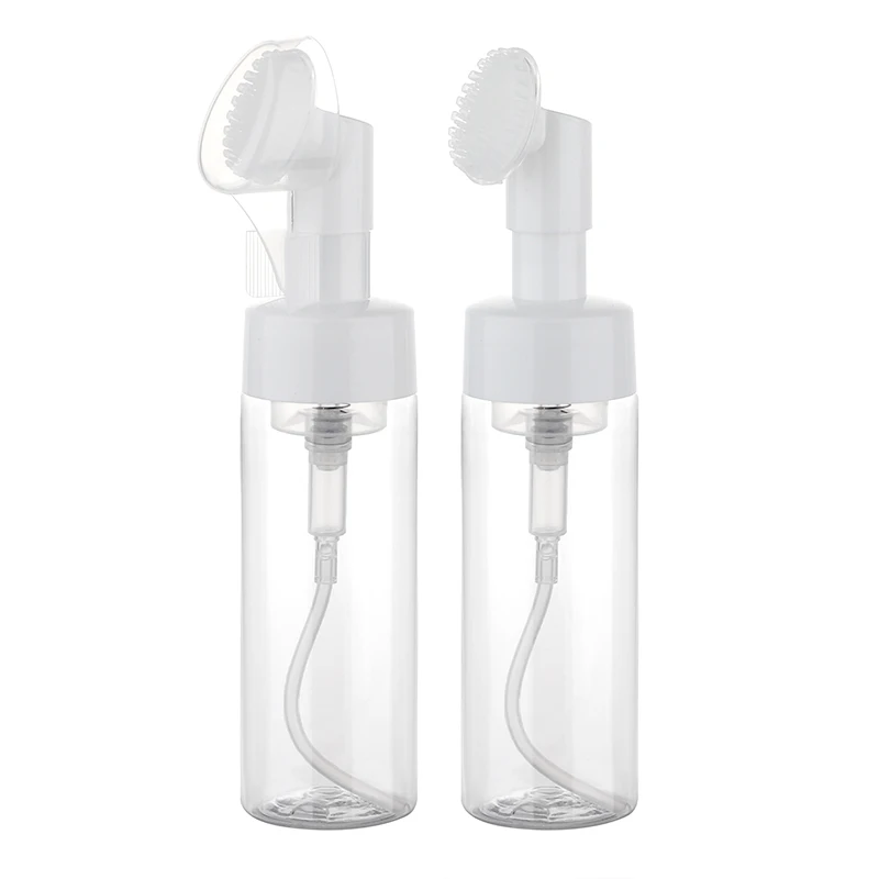 100ml 150ml 200ml 250ml plastic pet empty foam soap wash pump bottle with silicone brush