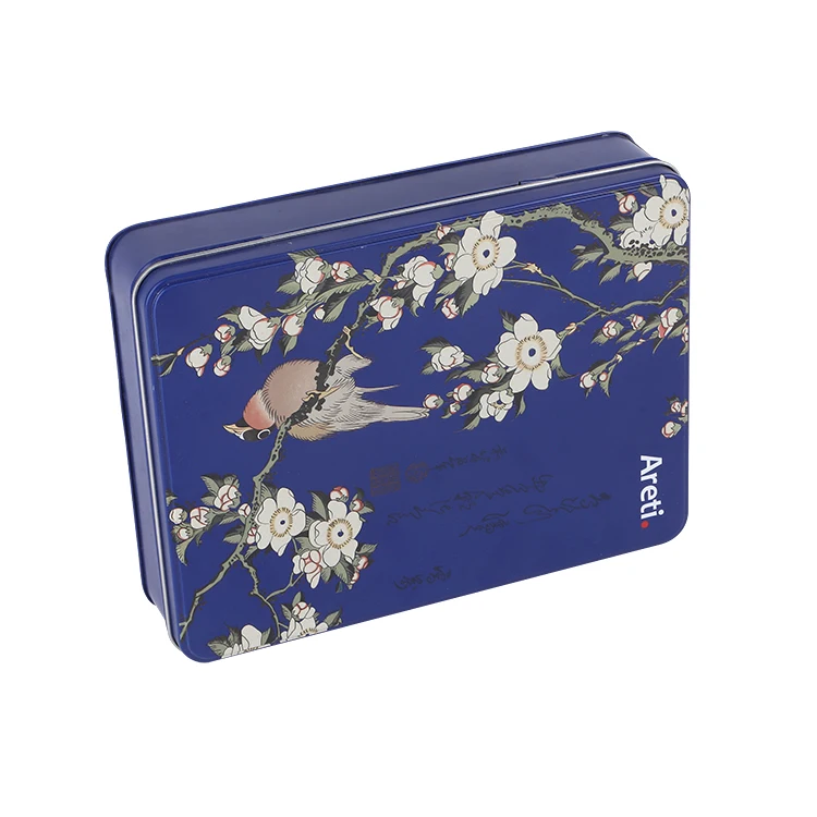 Customize custom printed tin box metal cookie tin can box jar metal cans with lids