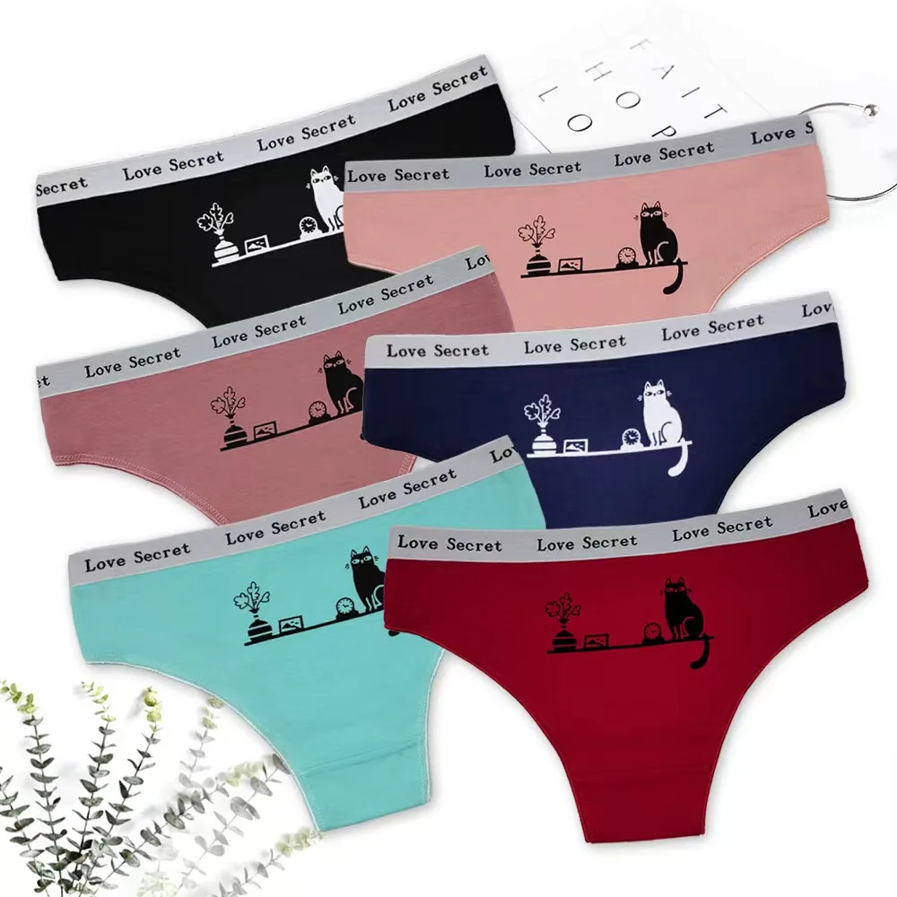 Wholesale Cheap Price ladies print Comfortable Cotton Panties Young Girl Women Underwear cute Briefs