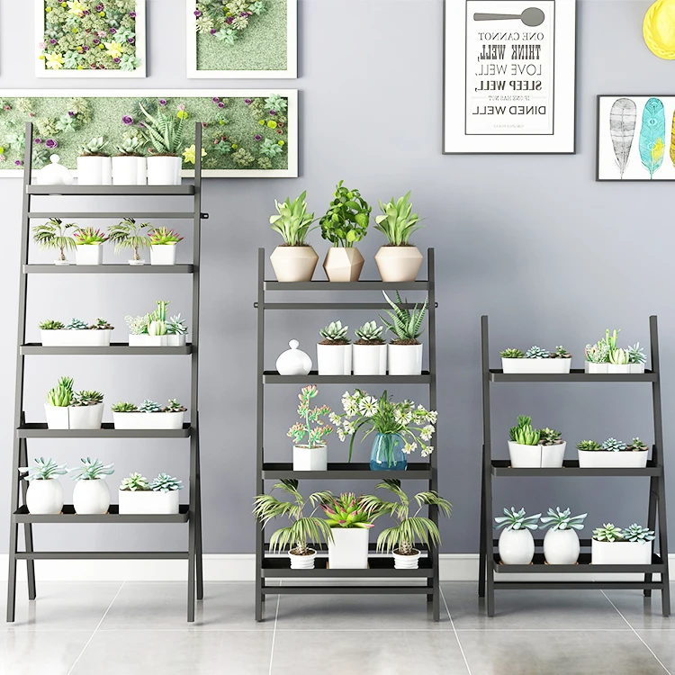 Plant Stand Indoor Outdoor 5 Tier Flower Pot Holder Multiple Plant Shelf Potted Display Corner Rack Tall Planter Shelves