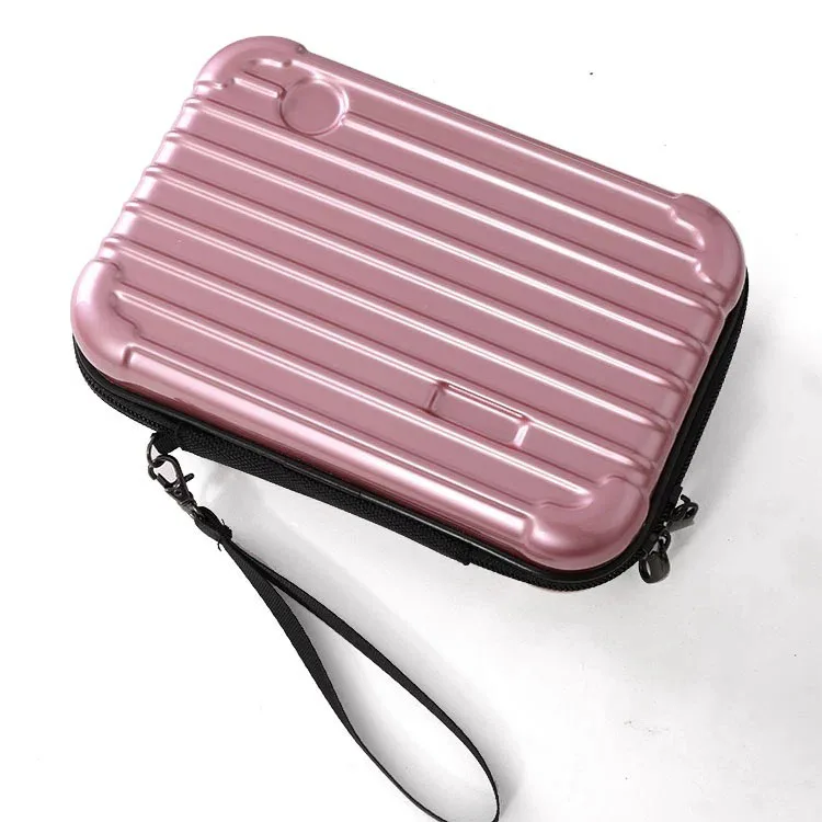 Factory Custom ABS PC Hard Shell Cosmetic Suitcase Case Women Beauty Travel Make Up Mini Luggage Case