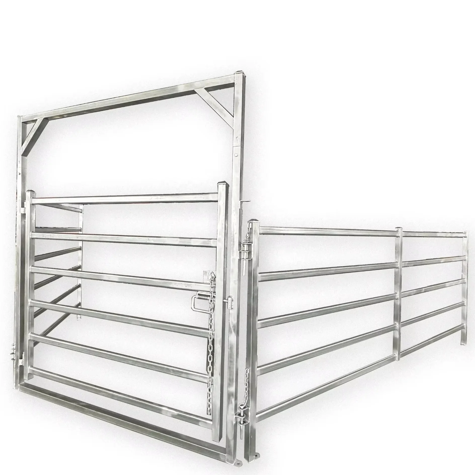 Australia cheap cattle farm fence galvanized  iron rails welded stainless steel cow cubicles cattle equipment