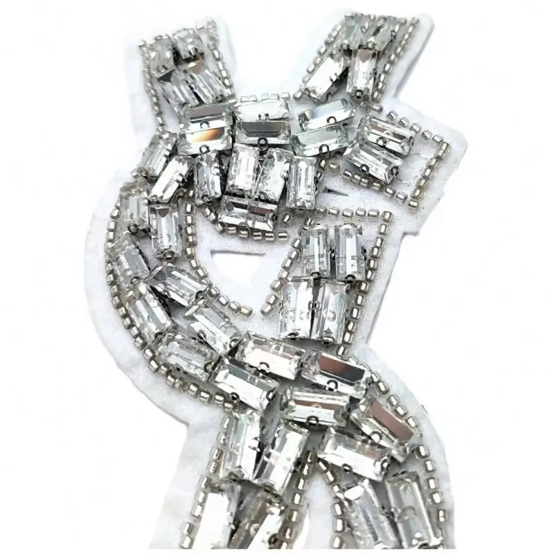 New handmade bead letter large patch Europe the United States hip hop clothing shoes hats decorative diy accessories wholesale