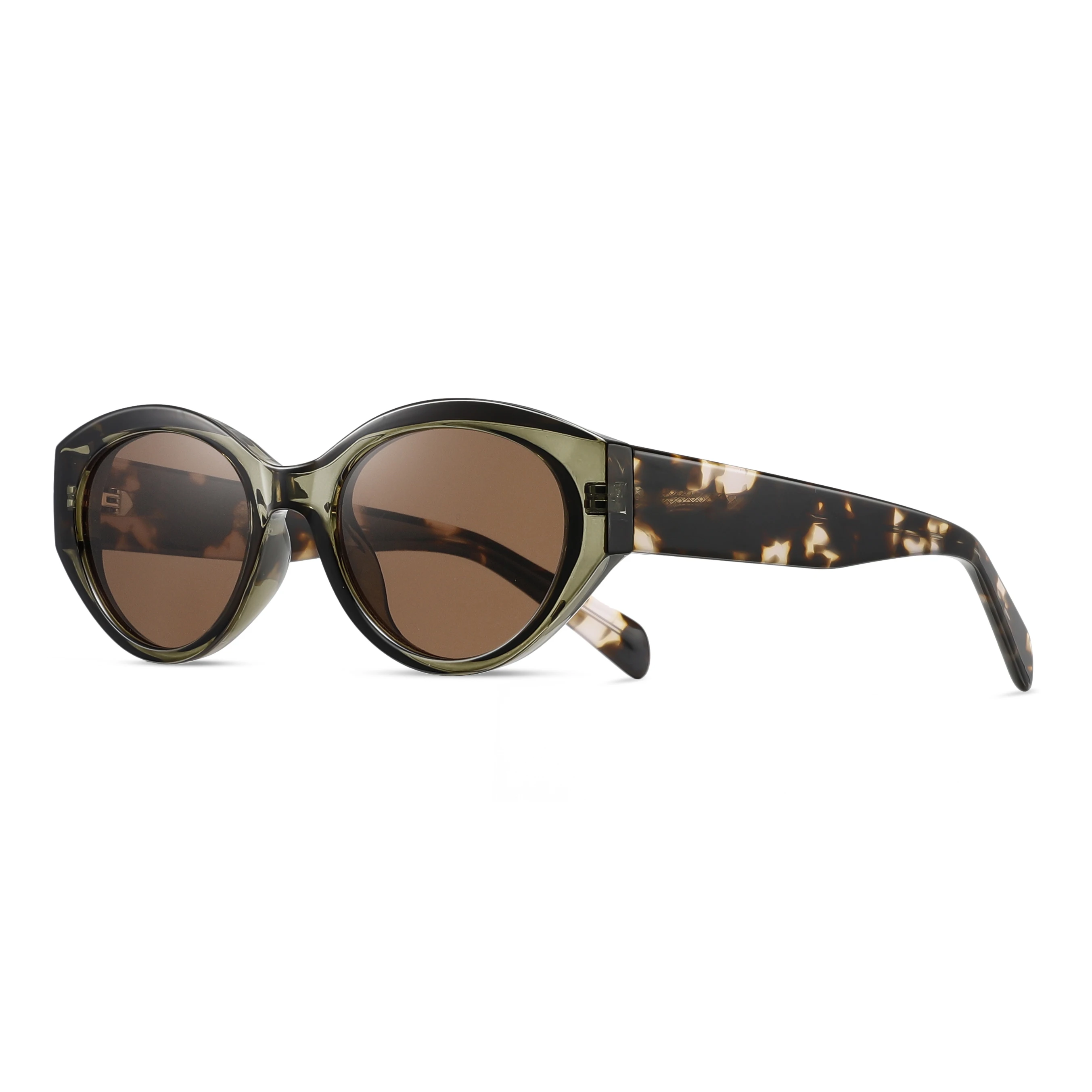 Роскошные Новые дизайнерские женские брендовые солнцезащитные очки TR90 в овальной оправе ацетатные виски Модные