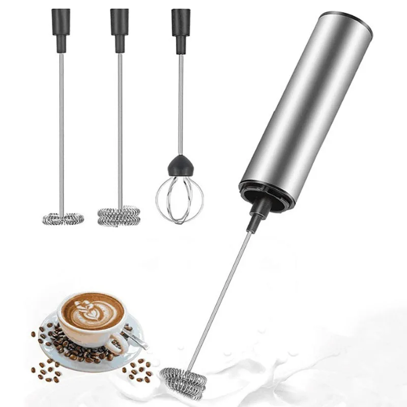 2024 New Arrival 3 in 1 Rechargeable Handheld Electric Whisk Coffee Frother Mixer Coffee Milk Frother