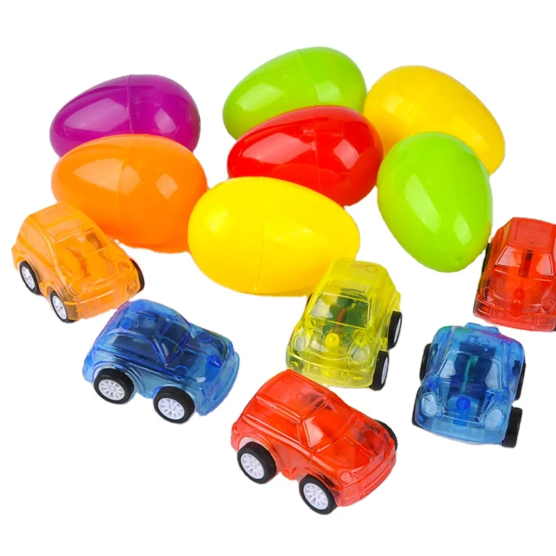 Hot Sale Kids Party Favors Plastic Fillable Easter Eggs With Toys Inside DIY Gift Set