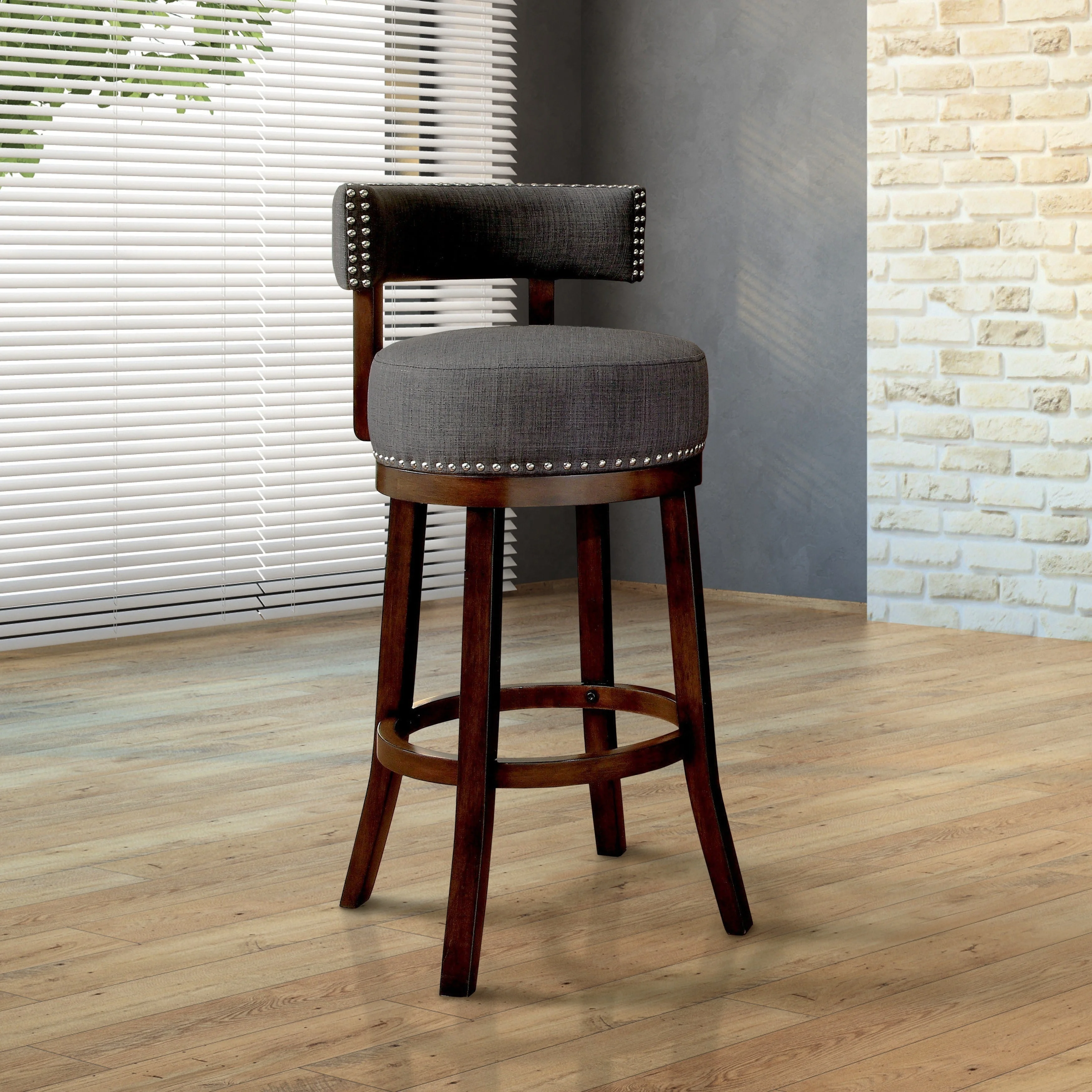 
Dingzhi Modern Stool Bar Swivel High Bar Stool Back Rest Bar Chair 