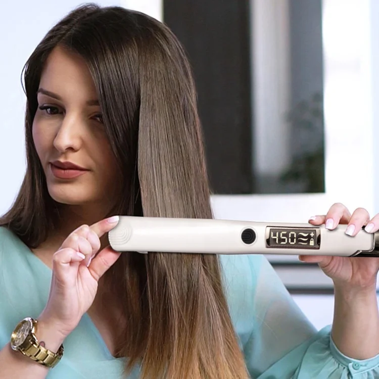 Hot Sale Cheap Flat Irons Lcd Display Titanium Electric Flat Iron