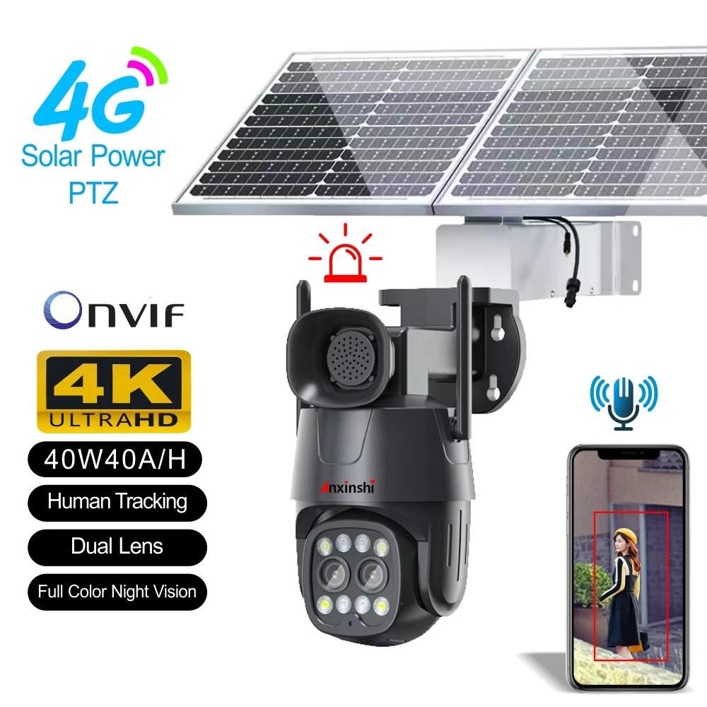 Новый-Солнечная энергия Camhipro Smart wifi комплекты солнечных камер 8MP солнечная энергетическая система для