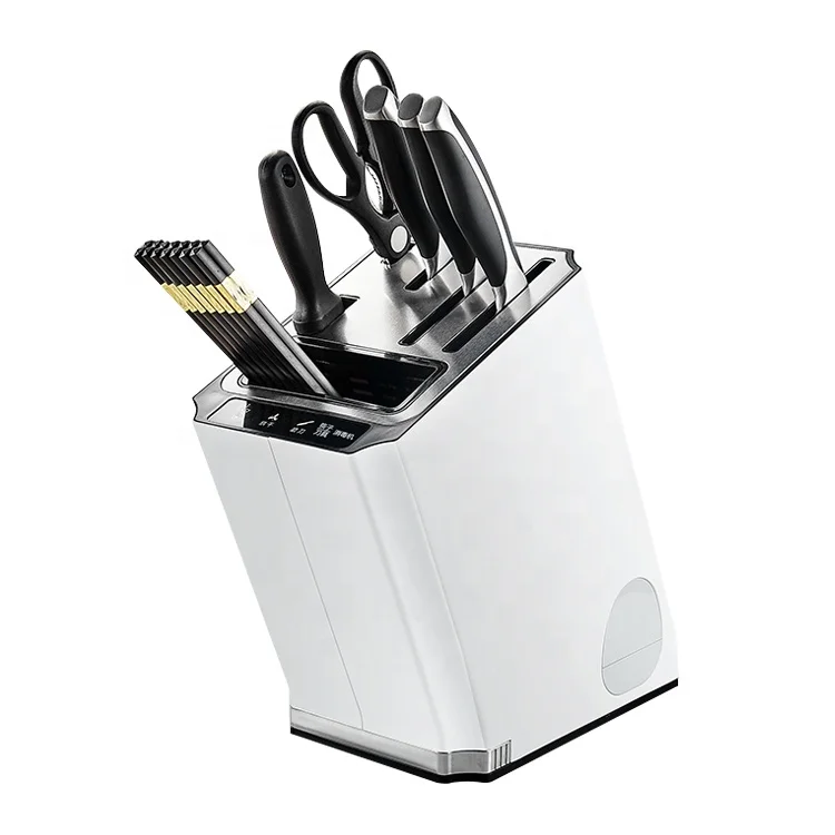 Professional 4 In 1 Multi-Functions Sharpener with Disinfect, Dry, Storage function, Kitchen Knife Set holder