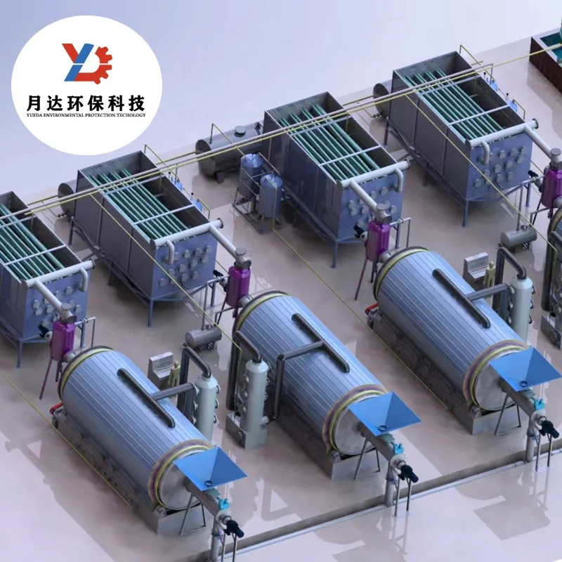 High yield blends of oil derived from tyre pyrolysis oil equipment with CE and ISO certificates